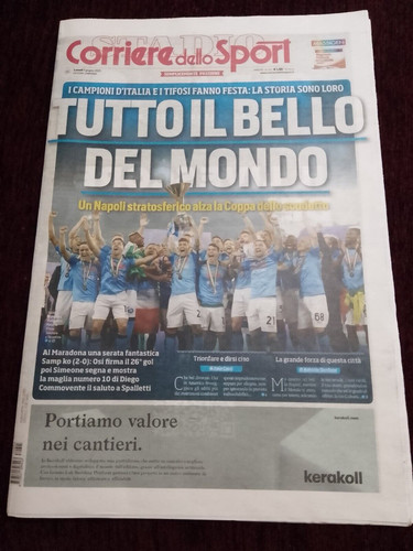 Scudetto napoli corriere - napoli, dello